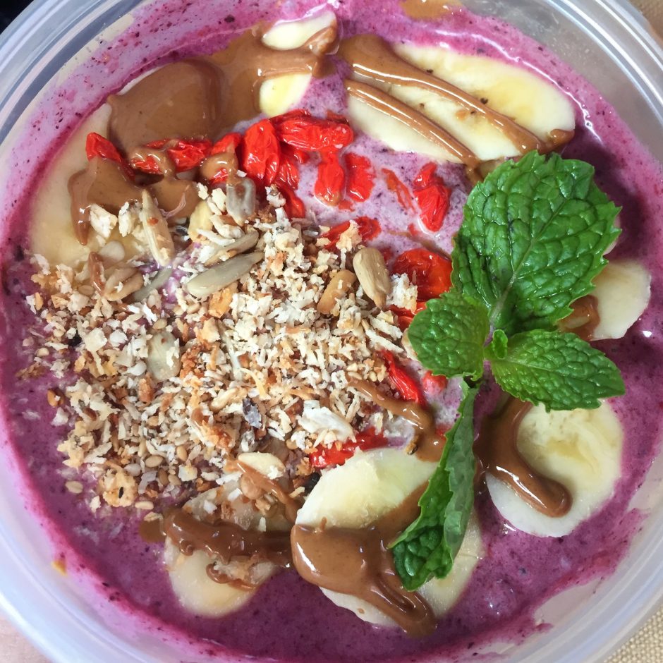 Banana and Acai bowl🍌🍓🍒