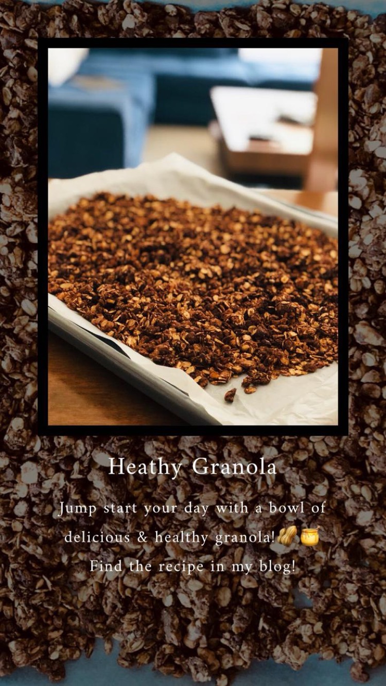 Healthy Chocolate & hazelnut granola-Υγιεινή σοκολατένια Γκρανόλα με φουντούκι